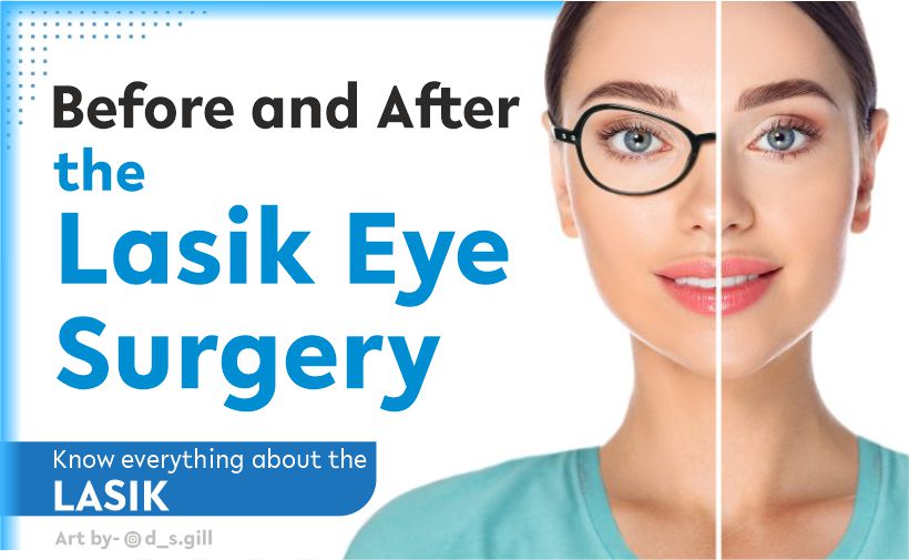 before and after lasik eye surgery